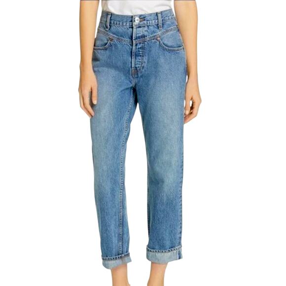 RE/DONE Originals Double Yoke Jeans High Rise Straight Leg Denim - Picture 1 of 11